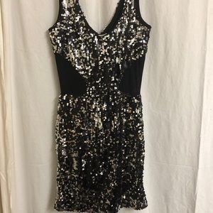 Sequin black and silver dress